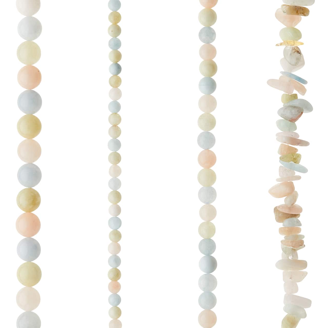 6 Pack: Multicolor Quartz Round & Chip Beads by Bead Landing™